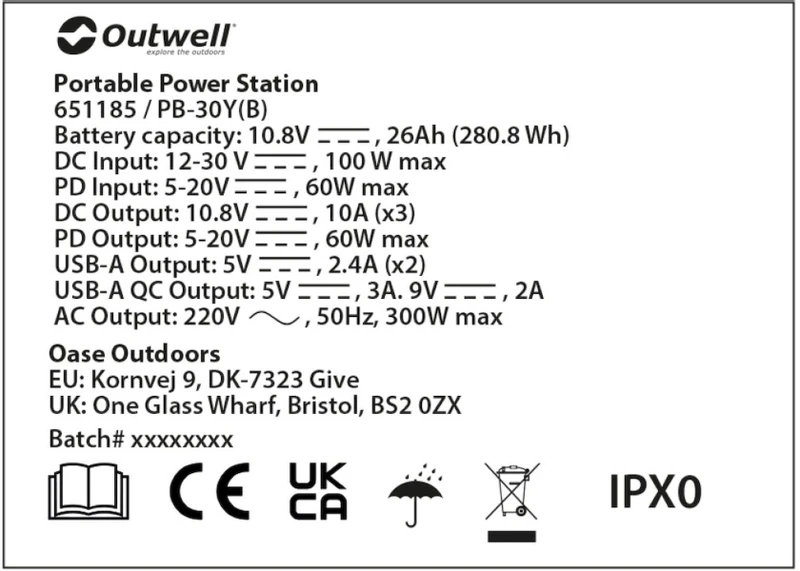Outwell Akira 300 Power Station Draagbare Lithiumaccu 5 Outwell Akira 300 Power Station Draagbare Lithiumaccu - Afbeelding 5