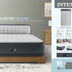 Intex Ultra Plush Headboard Luchtbed - Queensize - Ingebouwde Elektrische Pomp -Uitrusting Voor Buiten Verkoop 2024 1487 1900 64448nd pkg 2023 300