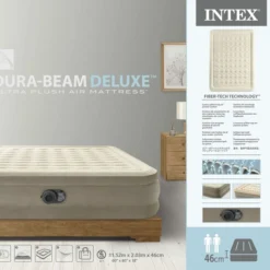 Intex Ultra Plush Luchtbed - Queensize - Ingebouwde Elektrische Pomp -Uitrusting Voor Buiten Verkoop 2024 1714 1900 64428nd pkg 2023 300
