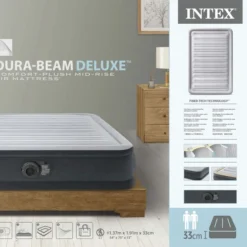 Intex Comfort Plush Luchtbed - Tweepersoons - Ingebouwde Elektrische Pomp -Uitrusting Voor Buiten Verkoop 2024 1721 1900 67768nd pkg 2023 300