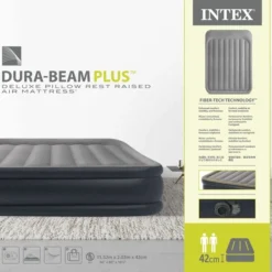 Intex Deluxe Pillow Rest Raised Luchtbed - Queensize - Ingebouwde Elektrische Pomp -Uitrusting Voor Buiten Verkoop 2024 1812 1900 64136nd pkg 2023 300