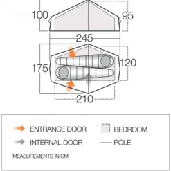 Vango F10 Helium UL 2 Ultralichte Trekking Tunneltent - 1/2 Persoons - Groen -Uitrusting Voor Buiten Verkoop 2024 1900 1783 f10 helium ul 2 1