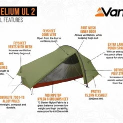 Vango F10 Helium UL 2 Ultralichte Trekking Tunneltent - 1/2 Persoons - Groen -Uitrusting Voor Buiten Verkoop 2024 1900 1783 f10 helium ul 2 6