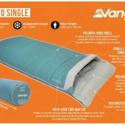 Vango Kanto Slaapzak - Zwart -Uitrusting Voor Buiten Verkoop 2024 1900 1783 kanto single 5