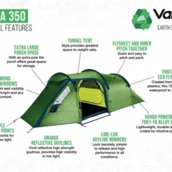 Vango Omega 350 Tunneltent - 3 Persoons - Groen -Uitrusting Voor Buiten Verkoop 2024 1900 1783 omega 350 5