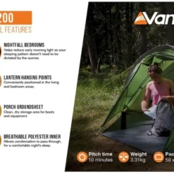 Vango Tay 200 Koepeltent - 2 Persoons - Groen -Uitrusting Voor Buiten Verkoop 2024 1900 1783 tay 200 3