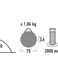 High Peak Vision 2 Pop-up Tent - 2 Persoons - Camouflage -Uitrusting Voor Buiten Verkoop 2024 440 1200 4001690101080.pt01 1