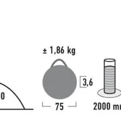 High Peak Vision 2 Pop-up Tent - 2 Persoons - Pearl -Uitrusting Voor Buiten Verkoop 2024 440 1200 4001690102810.pt01 1