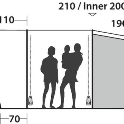 Easy Camp Palmdale 500 LUX Tunneltent - 5 Persoons -Uitrusting Voor Buiten Verkoop 2024 546 1200 120370 palmdale 500 lux drawing other4