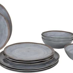 Bo-Camp Halo Melamine Serviesset - 12-delig - Grijs