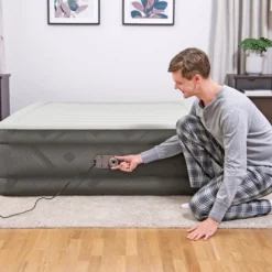 Bestway Fortech Tough Guard Luchtbed - Queensize - Ingebouwde Elektrische Pomp -Uitrusting Voor Buiten Verkoop 2024 69050aux23 69050gbx23 69050xxx23 102276 ft web pl003