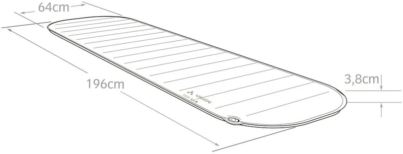 Vaude Tour 3.8 L Slaapmat - Rood 2 Vaude Tour 3.8 L Slaapmat - Rood - Afbeelding 2