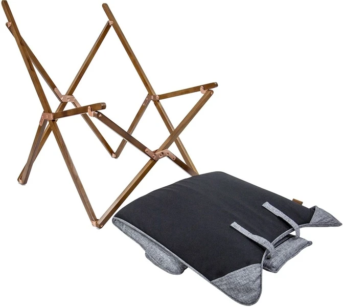 Bo-Camp Urban Outdoor Bloomsbury Vlinderstoel - Grijs - M 6 Bo-Camp Urban Outdoor Bloomsbury Vlinderstoel - Grijs - M - Afbeelding 6