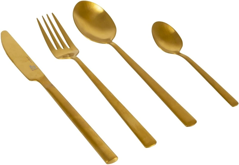 Bo-Camp Fairbanks Bestekset 16-delig - Goud 1 Bo-Camp Fairbanks Bestekset 16-delig - Goud