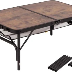 Bo-Camp Industrial Decatur 90 X 60 Campingtafel - Zwart/houtlook -Uitrusting Voor Buiten Verkoop 2024 900 1186 1404200 03