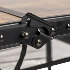 Bo-Camp Industrial Decatur 90 X 60 Campingtafel - Zwart/houtlook -Uitrusting Voor Buiten Verkoop 2024 900 1358 1404200 13