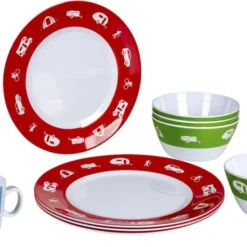 Bo-Camp Happy Camp Melamine Serviesset - 12-delig