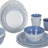Bo-Camp Mix & Match Melamine Serviesset - 16-delig - Blauw