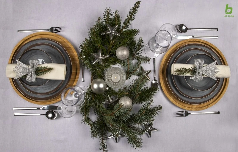 Bo-Camp Halo Melamine Serviesset - 12-delig - Grijs 8 Bo-Camp Halo Melamine Serviesset - 12-delig - Grijs - Afbeelding 8