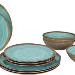 Bo-Camp Halo Melamine Serviesset - 12-delig - Aqua