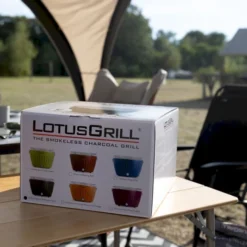LotusGrill XL Hybrid Houtskoolbarbecue - Rood -Uitrusting Voor Buiten Verkoop 2024 doos lotusgrill 4