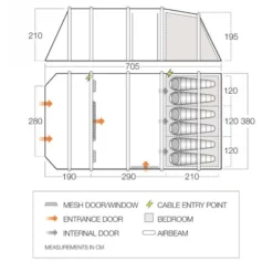 Vango Lismore Air 600XL Opblaasbare Tunneltent - 5 Persoons - Groen -Uitrusting Voor Buiten Verkoop 2024 lismore air 600xl package