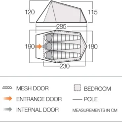 Vango Soul 300 Tunneltent - 3 Persoons -Uitrusting Voor Buiten Verkoop 2024 vango soul 300 4