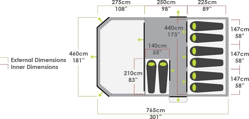 Zempire Aero TXL Pro Opblaasbare Tent - 6 Persoons 20 Zempire Aero TXL Pro Opblaasbare Tent - 6 Persoons - Afbeelding 20